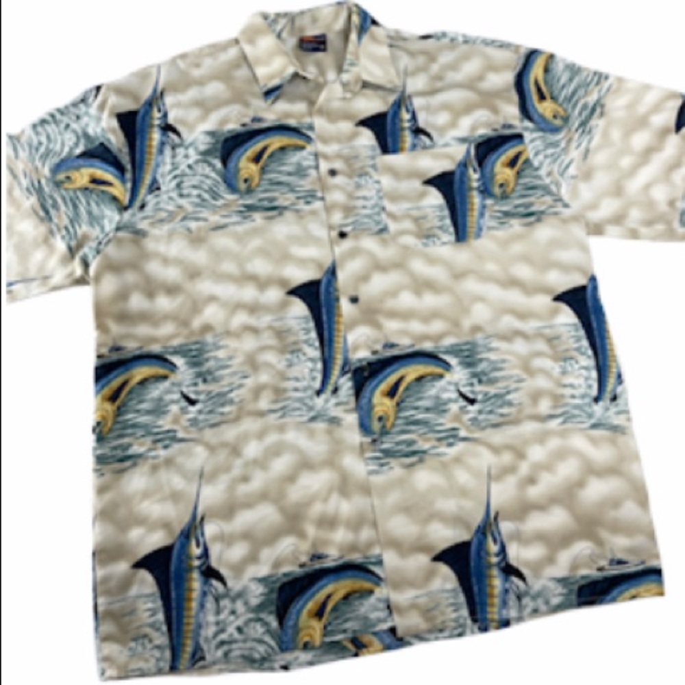 Billion Bay Marlin Dorado Dolphin Print, sz XL